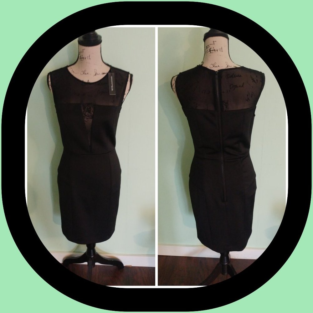 NWT W118 BY WALTER BAKER BLACK GRADY DRESS SZ SM - Picture 1 of 6
